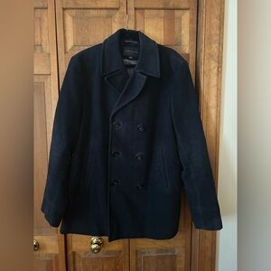 Banana Republic Men’s Sz XL Dark Navy Preppy Classic Sailor Inspired Pea Coat